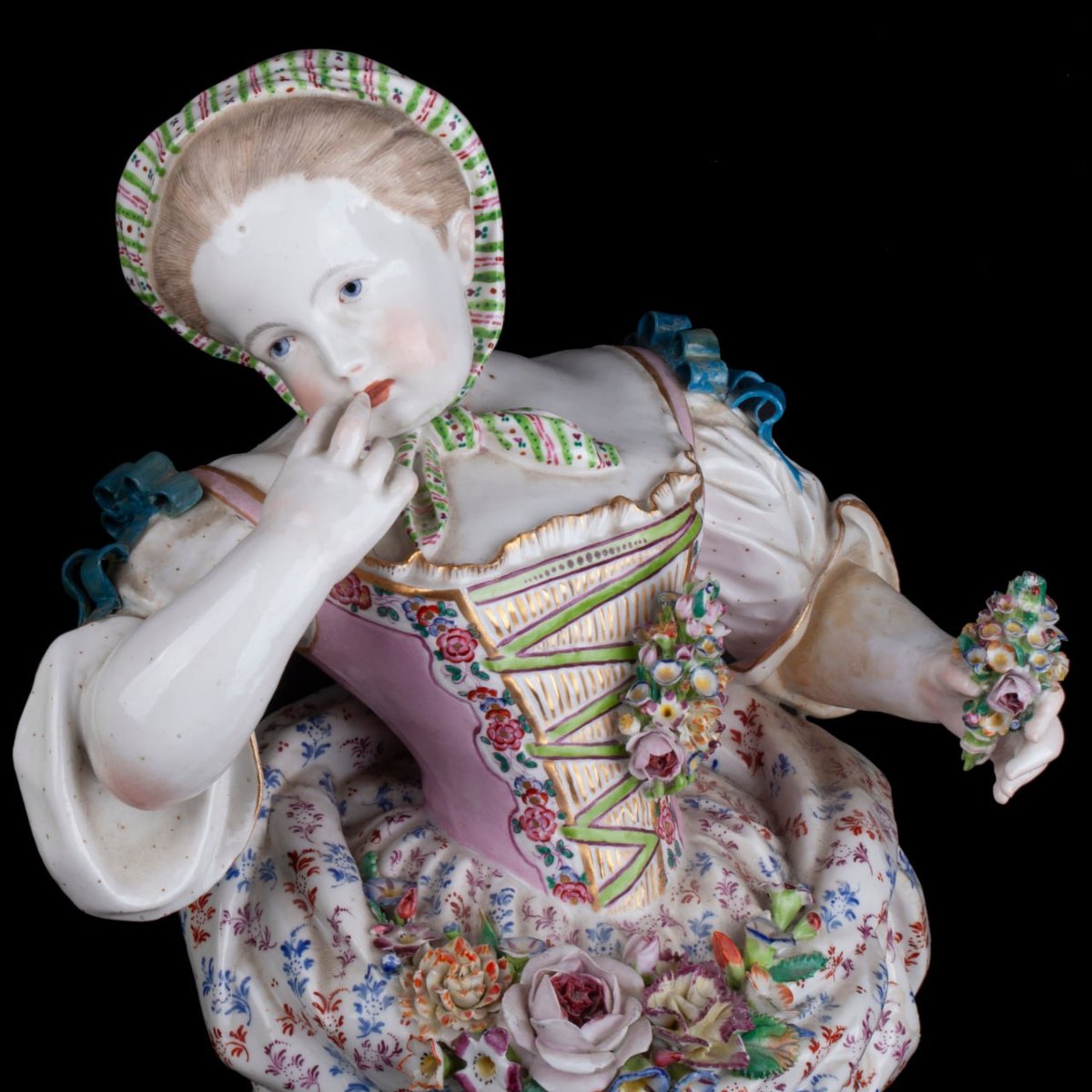 Colossal And Graceful Pair Of Meissen-style Porcelain Figurines-photo-1