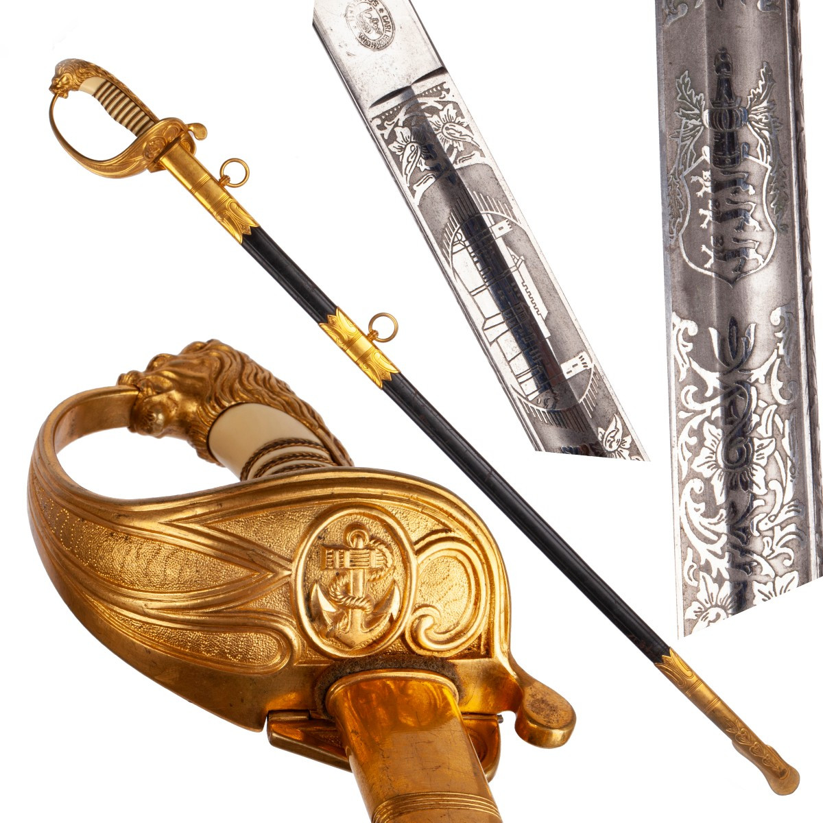 Extremely Rare Estonian Naval Officer’s Sword, 1920–1930s