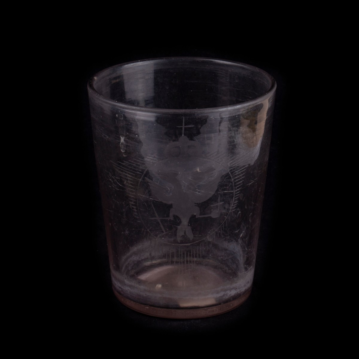 18th Century Russian Glass With A Double-headed Eagle