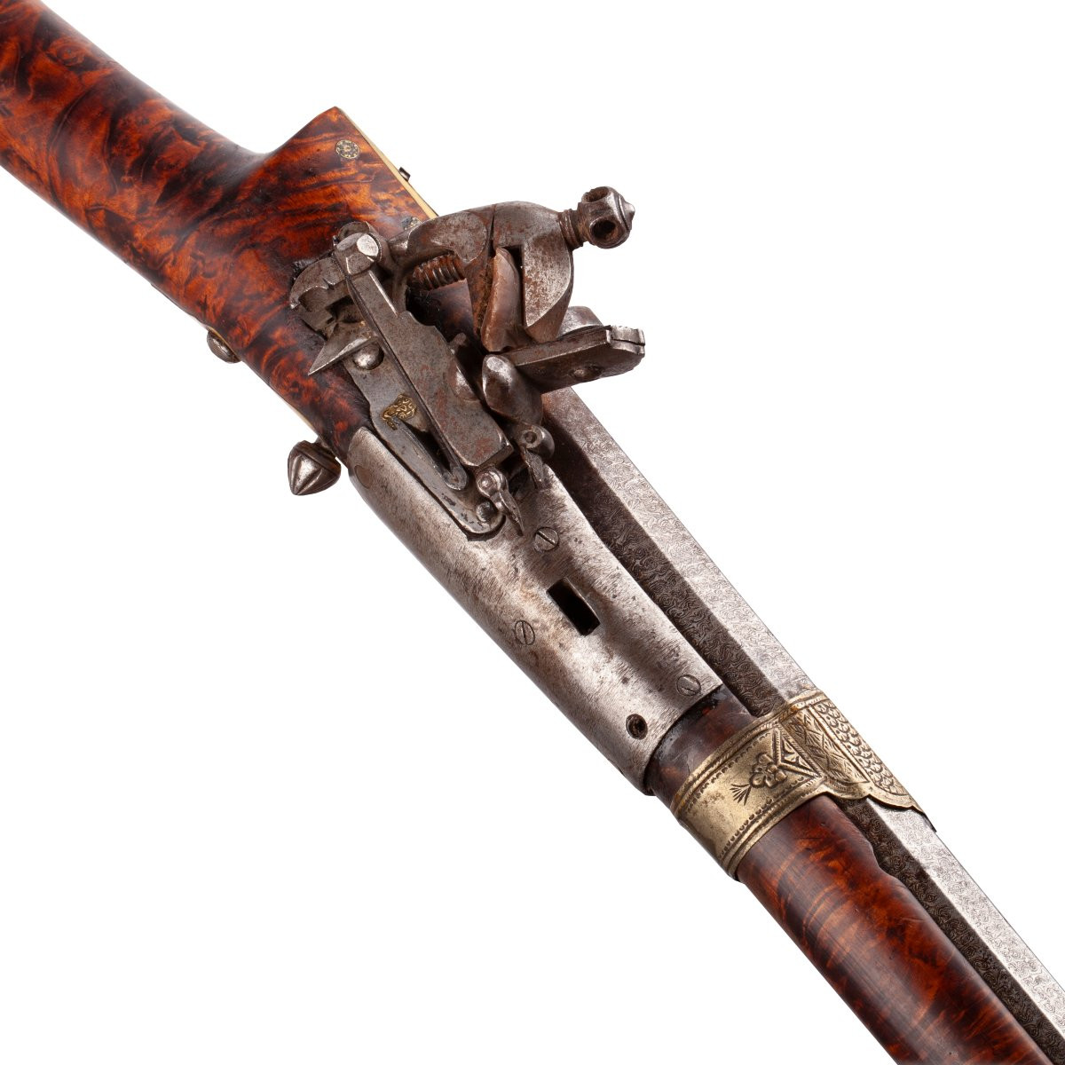 19th Century Caucasian Georgian Flintlock Rifle Adjarian-gurian Manufacture-photo-2