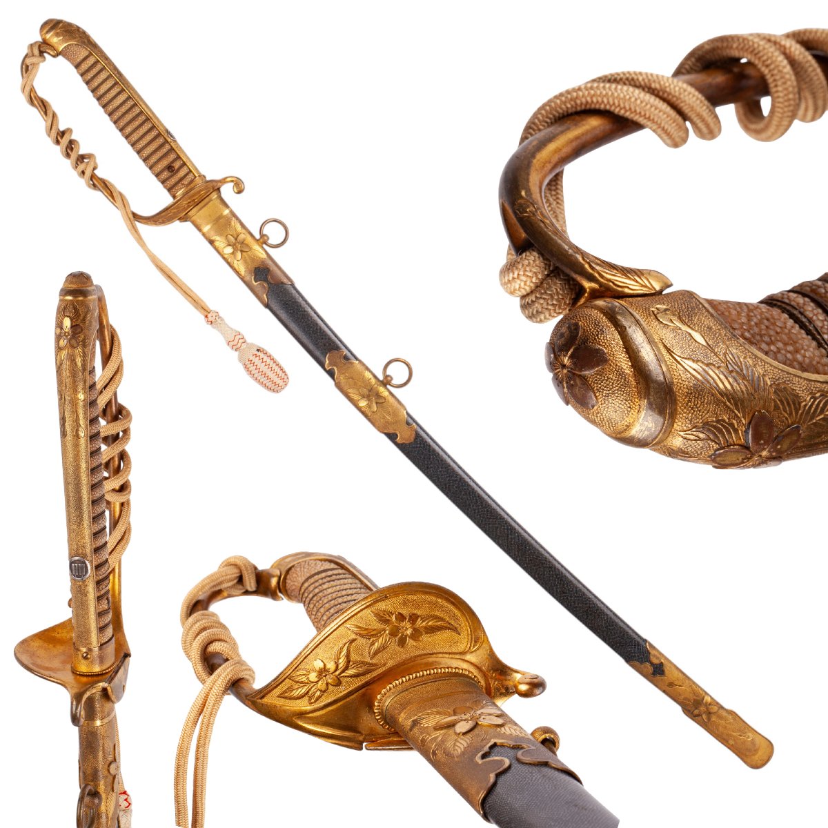 Sabre d’officier de marine japonais Kyu-Gunto, modèle 1914, période Taisho – début Showa
