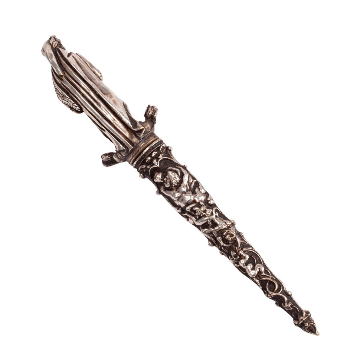 Romantic Revival Decorative Dagger With Female Figure, 19th Century-photo-2