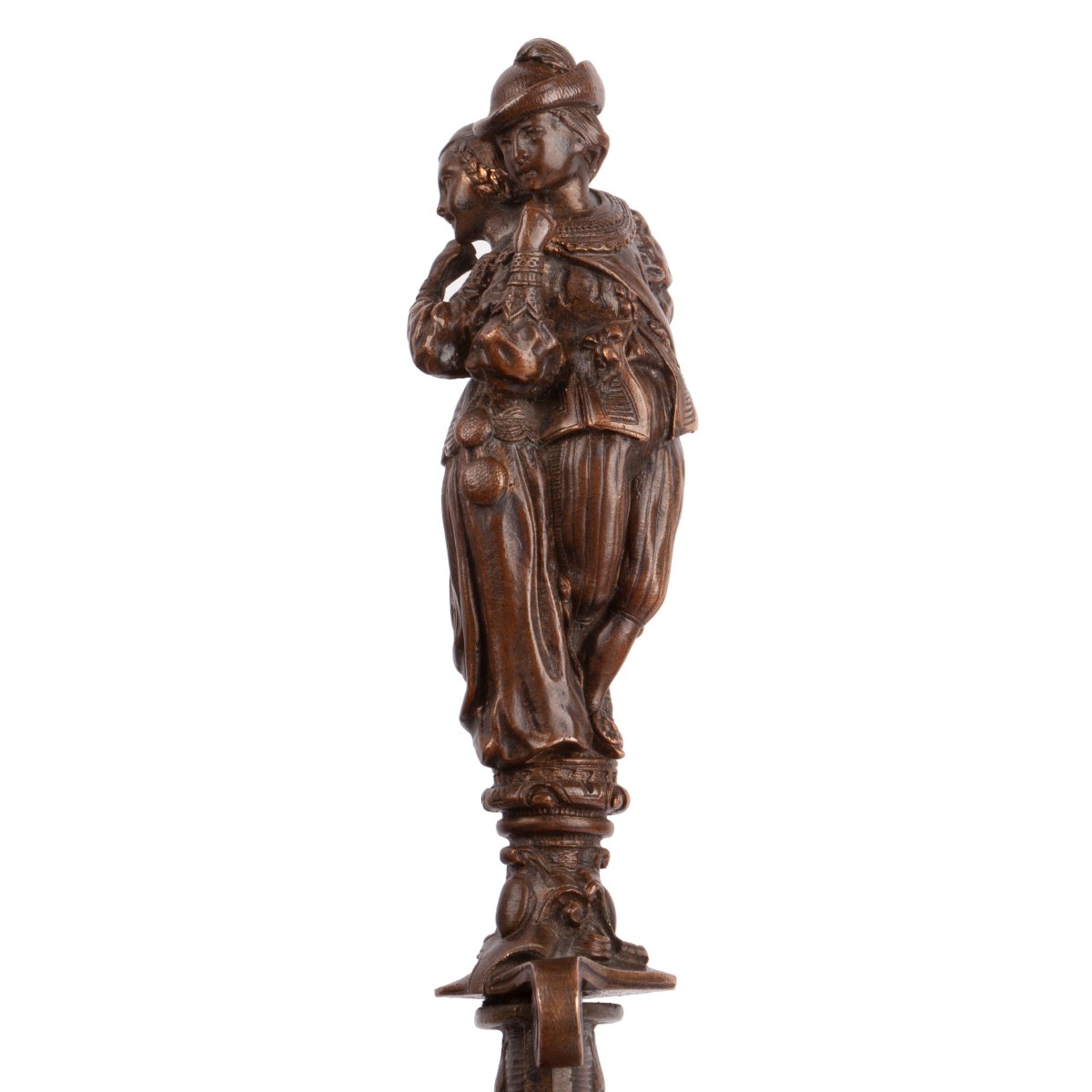 Dague décorative de style romantique avec figures masculine et féminine, XIXe siècle-photo-3