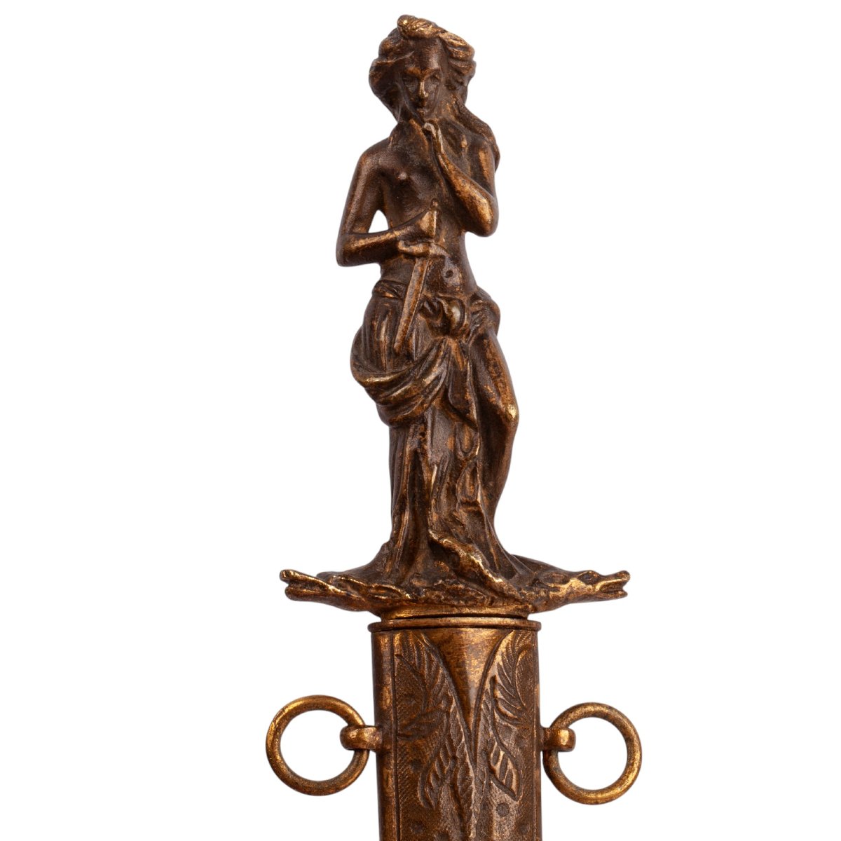 Romantic Revival Decorative Dagger With Female Figure, 19th Century-photo-3