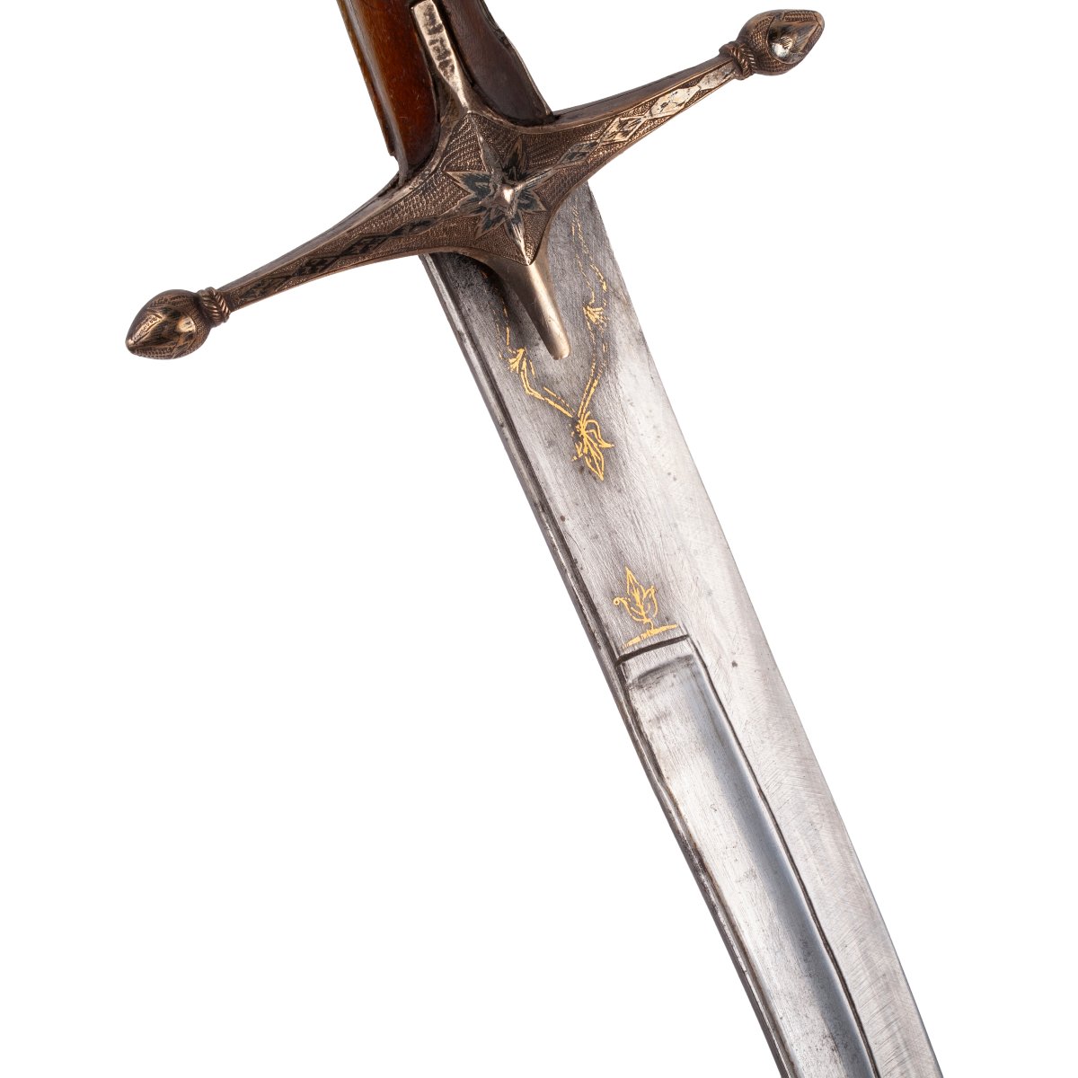 Pala balkanique du XIXe siècle avec décor en argent niellé-photo-4