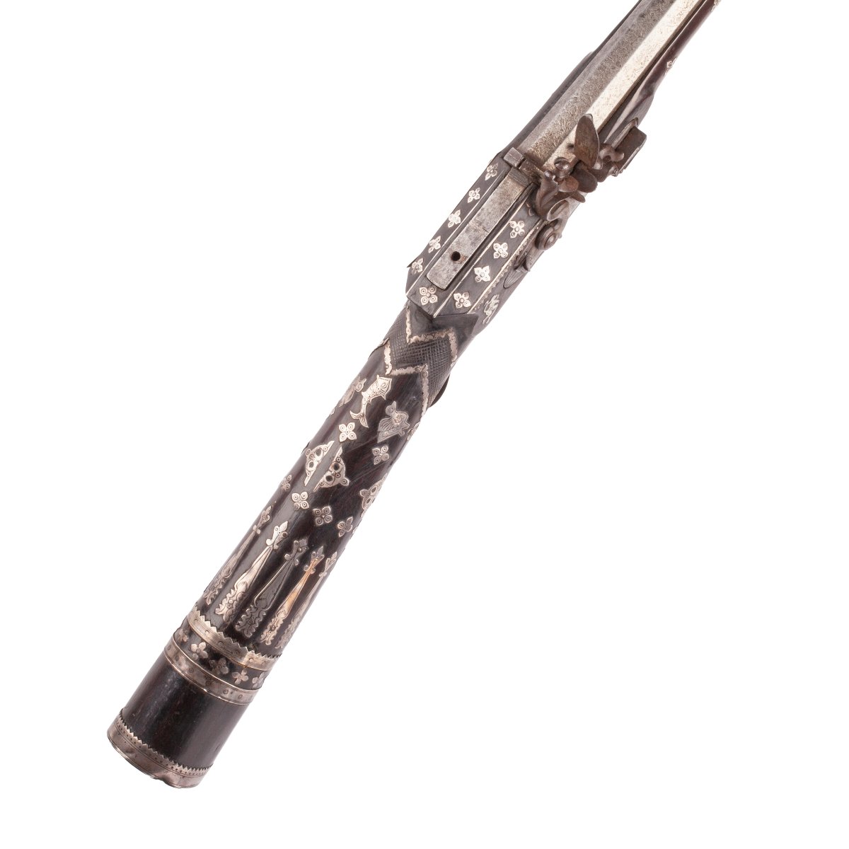 Persian Rifle With Silver Decoration, Early 19th Century-photo-1