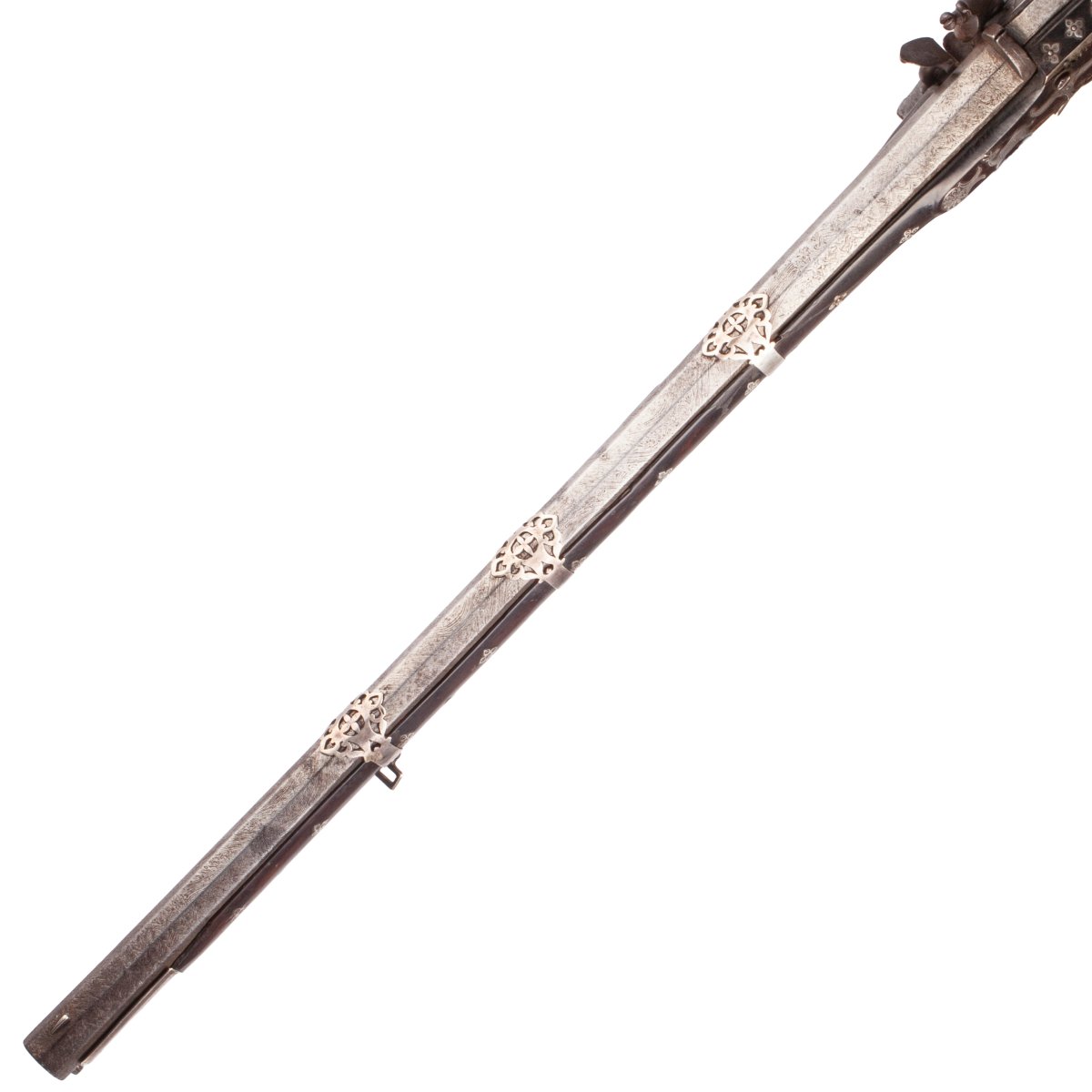 Persian Rifle With Silver Decoration, Early 19th Century-photo-2