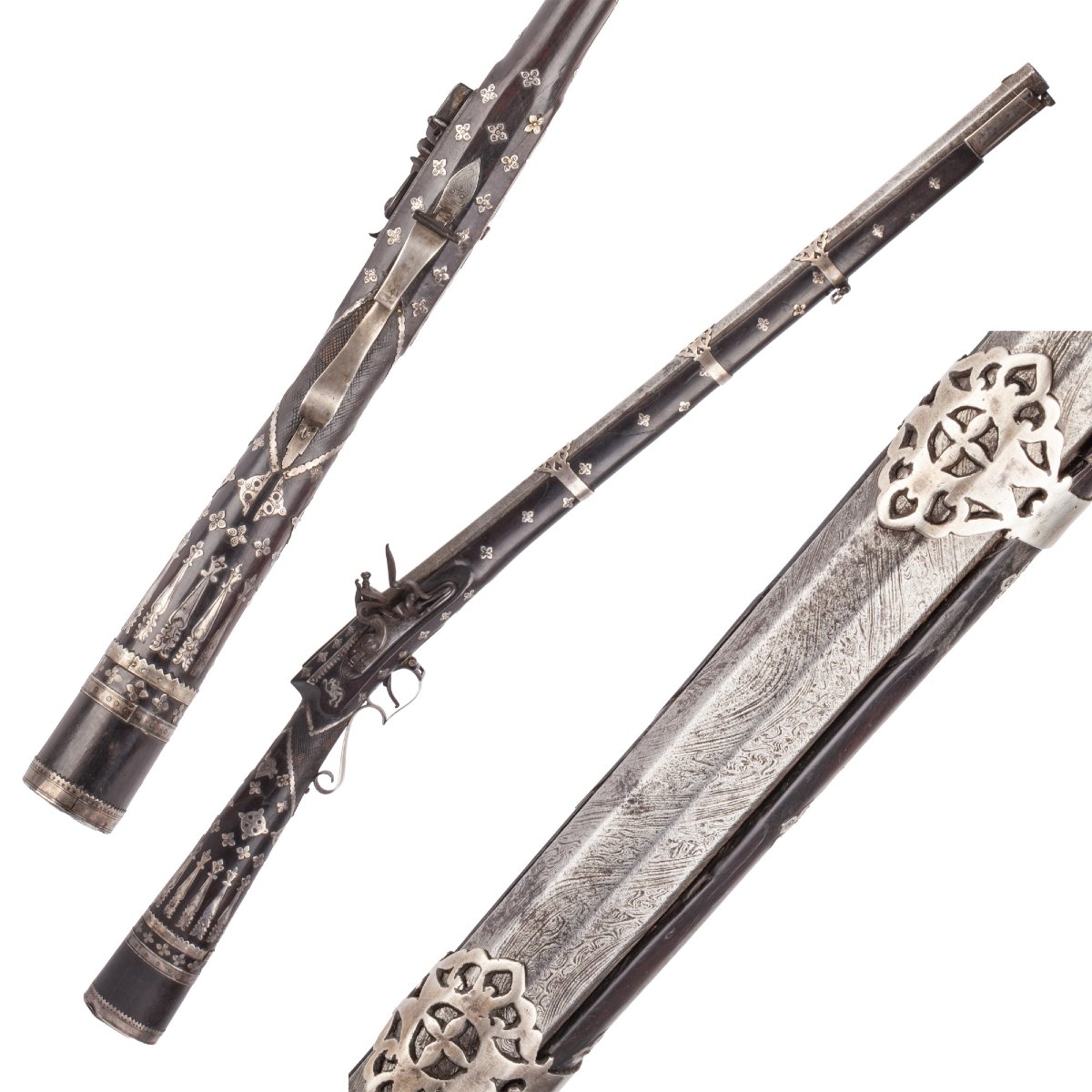 Persian Rifle With Silver Decoration, Early 19th Century