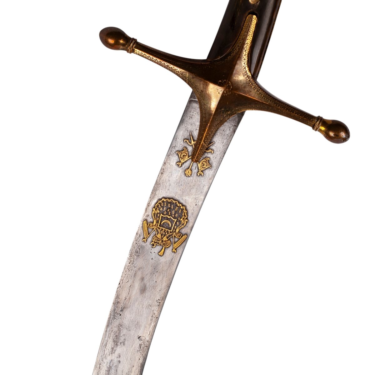 Ottoman Shamshir With Gilded Mountings, Ottoman Empire, 19th Century-photo-1
