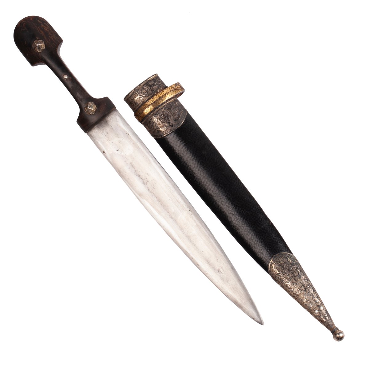 Russian Oriental-style Dagger With Silver Mountings, St. Petersburg, Late 19th Century-photo-1