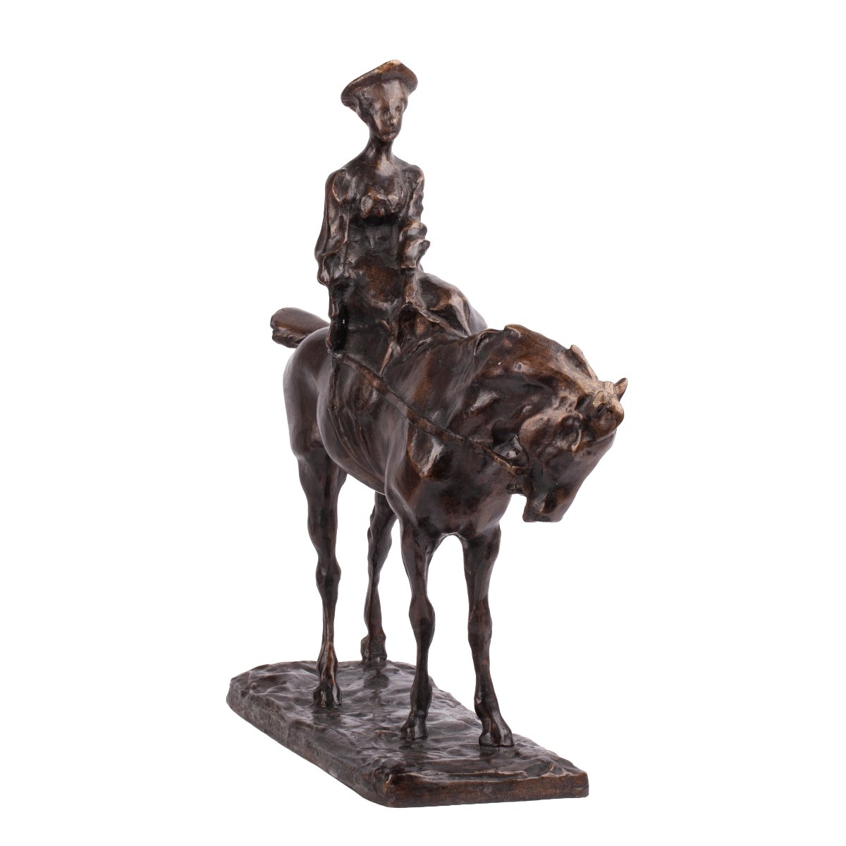 Figure équestre en bronze Amazone d’après Paul Troubetzkoy