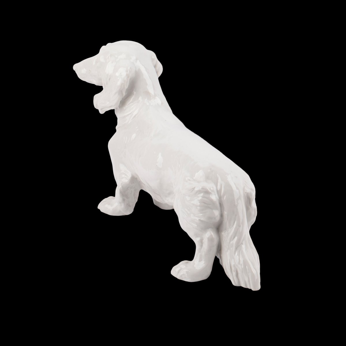 Porcelaine Allach–Teckel à poil long, modèle 75, d’après Ottmar Obermaier, fin des années 1930-photo-4