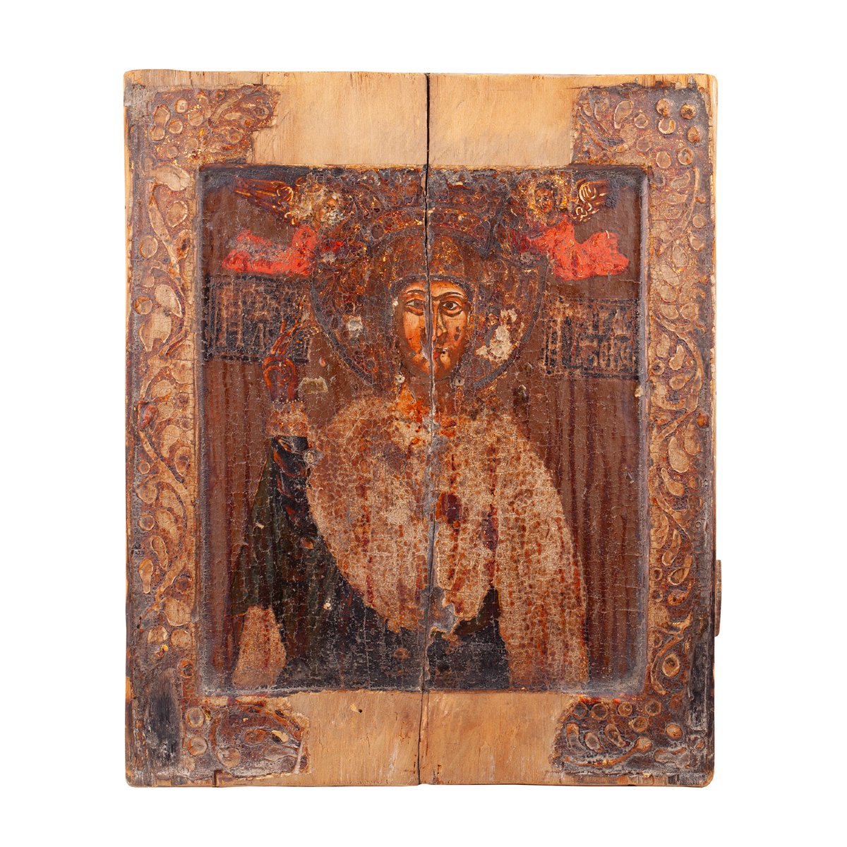 Icône de Sainte Paraskeva avec riza en argent, Balkans, XVIIe–XVIIIe siècle-photo-4