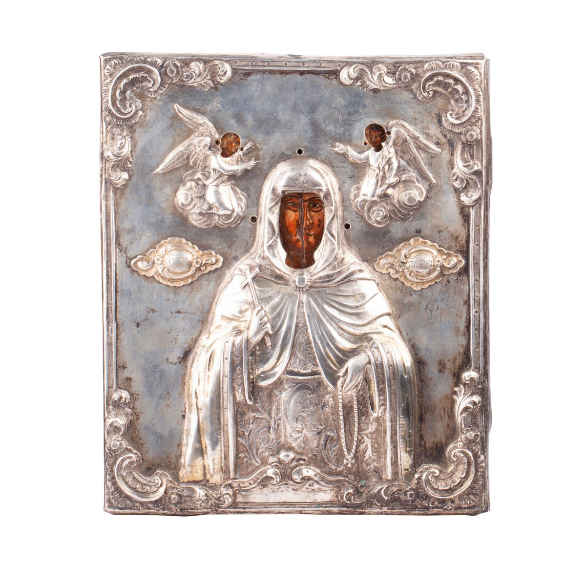 Icône de Sainte Paraskeva avec riza en argent, Balkans, XVIIe–XVIIIe siècle
