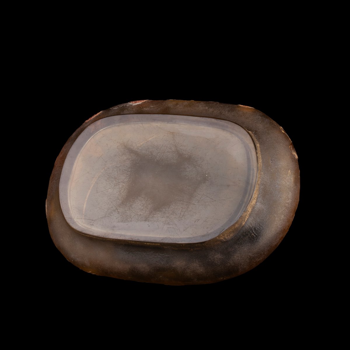 Coupe en verre Art nouveau d’Émile Gallé à décor de courges et feuillages, vers 1900-photo-3
