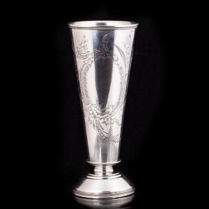 Russian Empire Silver Flower Vase