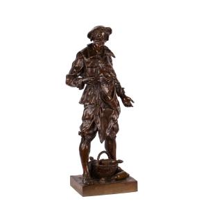  Bronze Sculpture "the Sommelier" By émile Picault