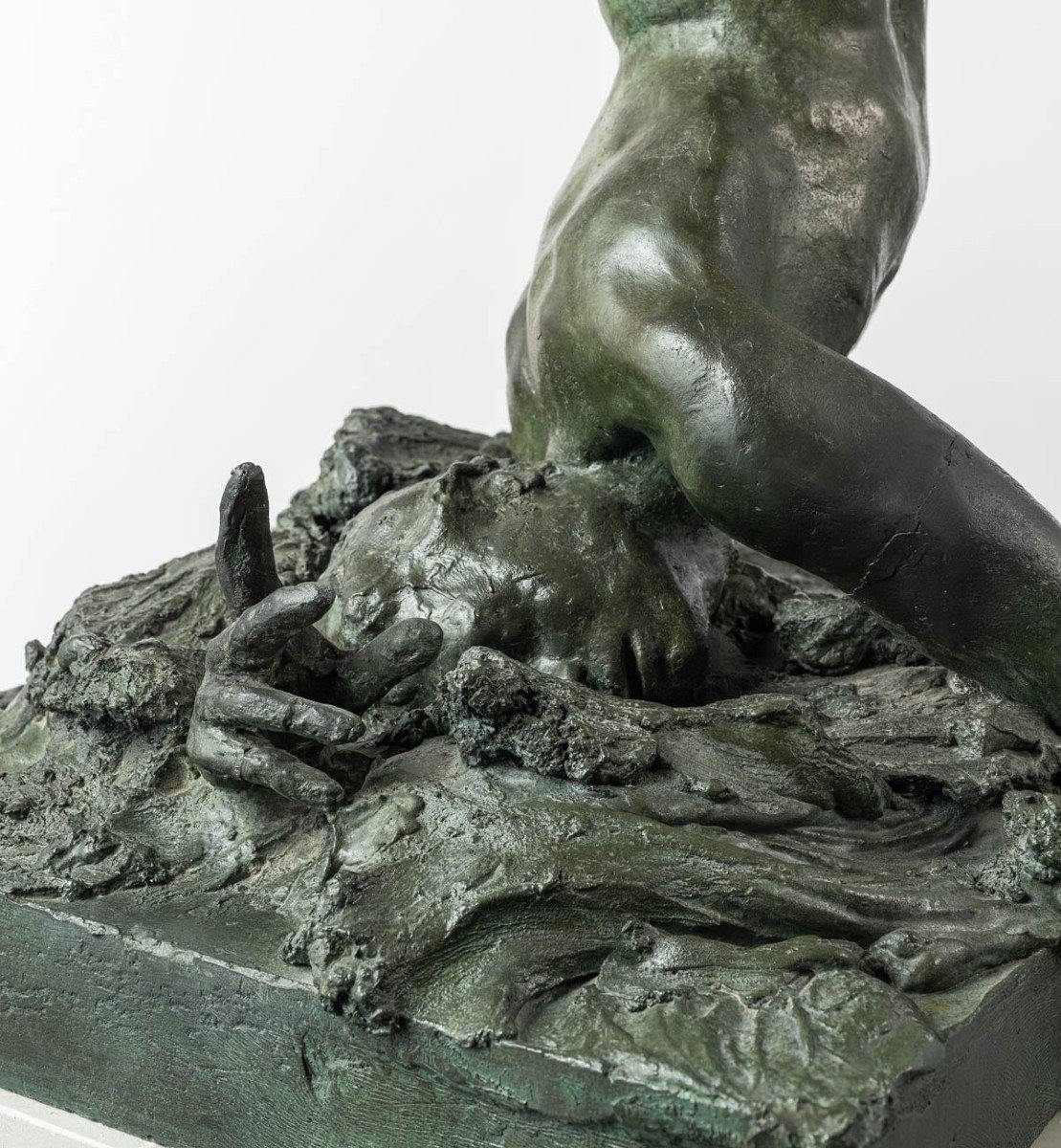 Male Nude, Bronze Sculpture – “icarus”-photo-4