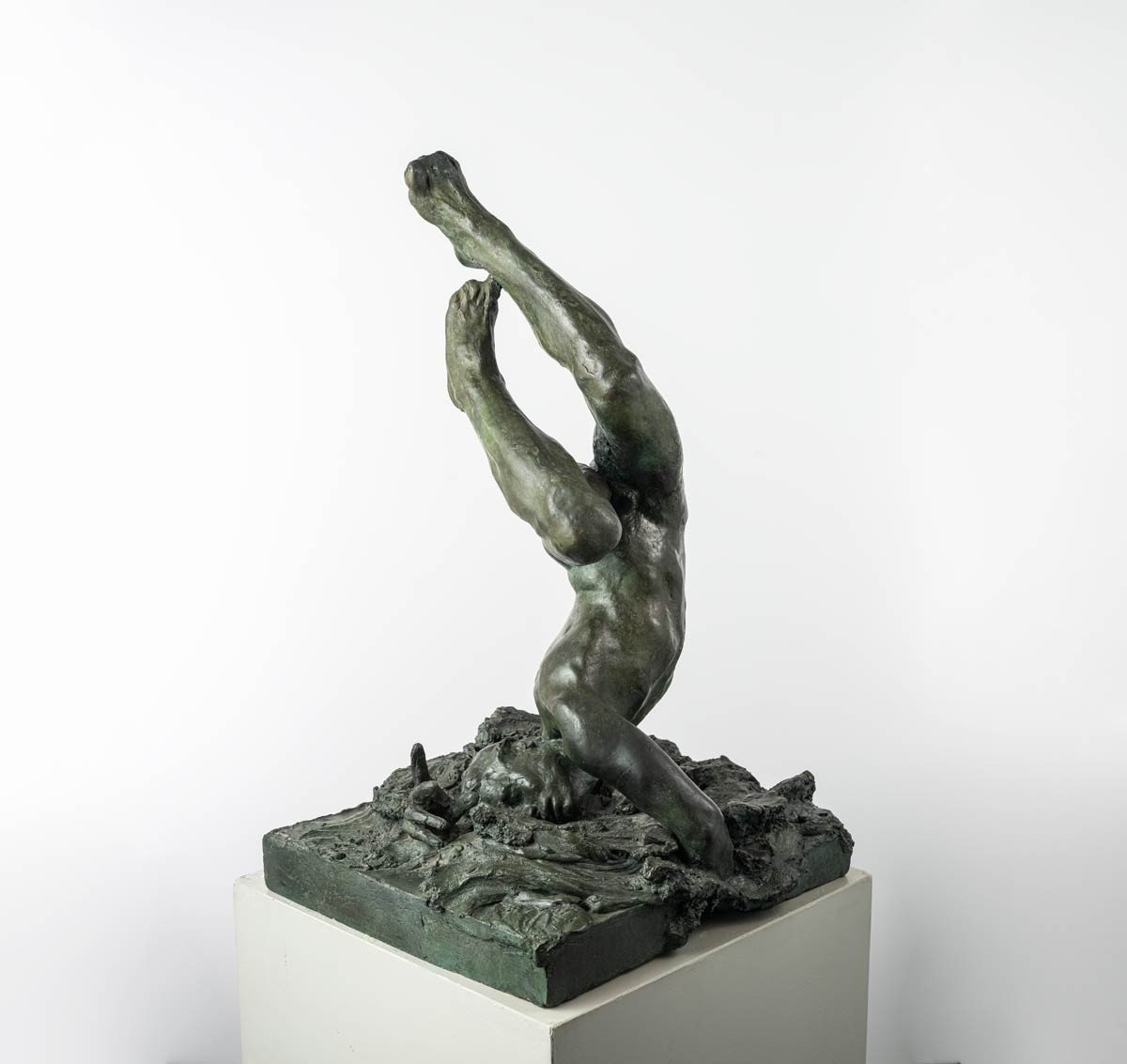 Male Nude, Bronze Sculpture – “icarus”