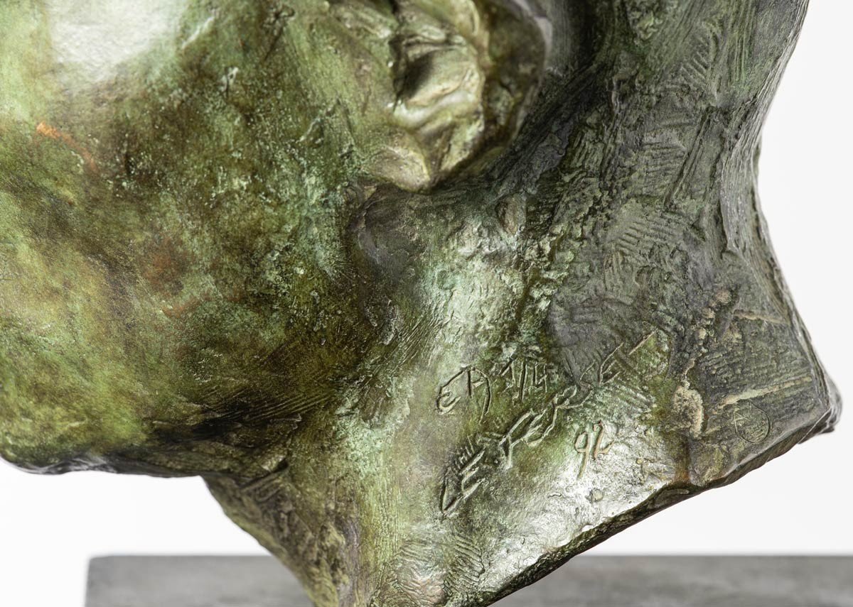 Bust Of Man, Bronze Sculpture – “ecce Homo”-photo-4
