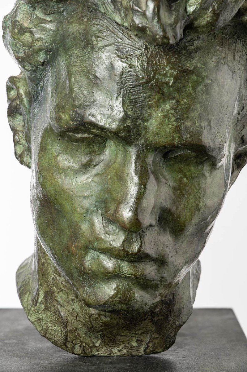 Bust Of Man, Bronze Sculpture – “ecce Homo”-photo-5