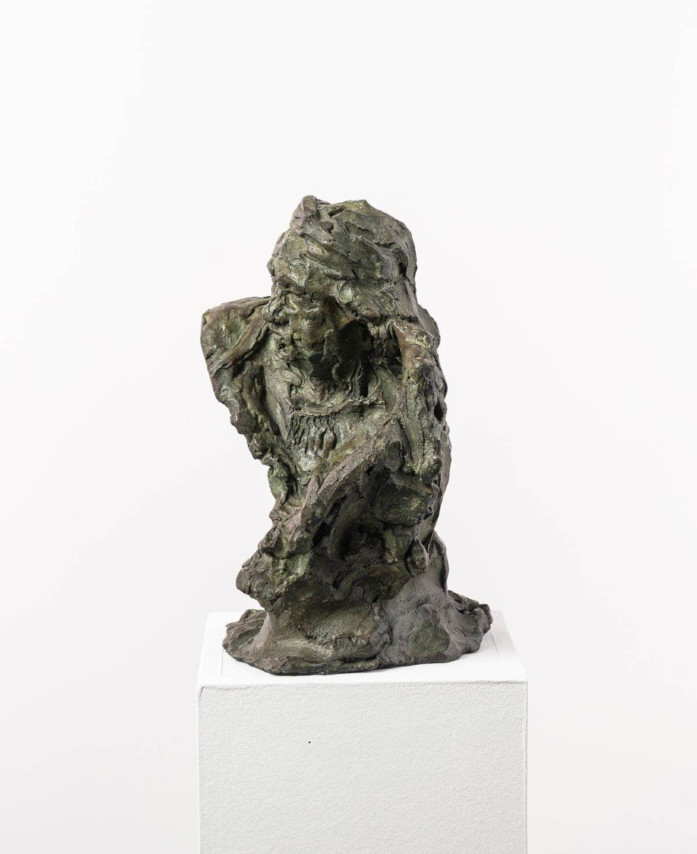 Bust Of Man, Bronze Sculpture – “rembrandt” -photo-4