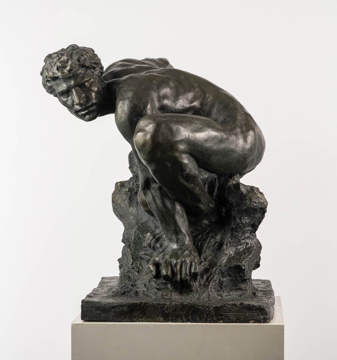 Male Nude, Bronze Sculpture – “adam” -photo-3