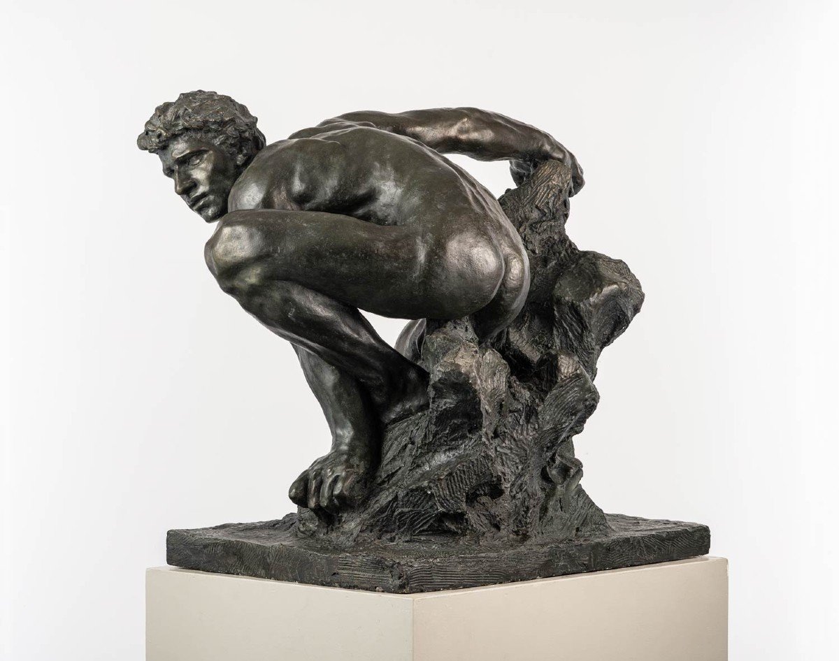 Male Nude, Bronze Sculpture – “adam” -photo-4