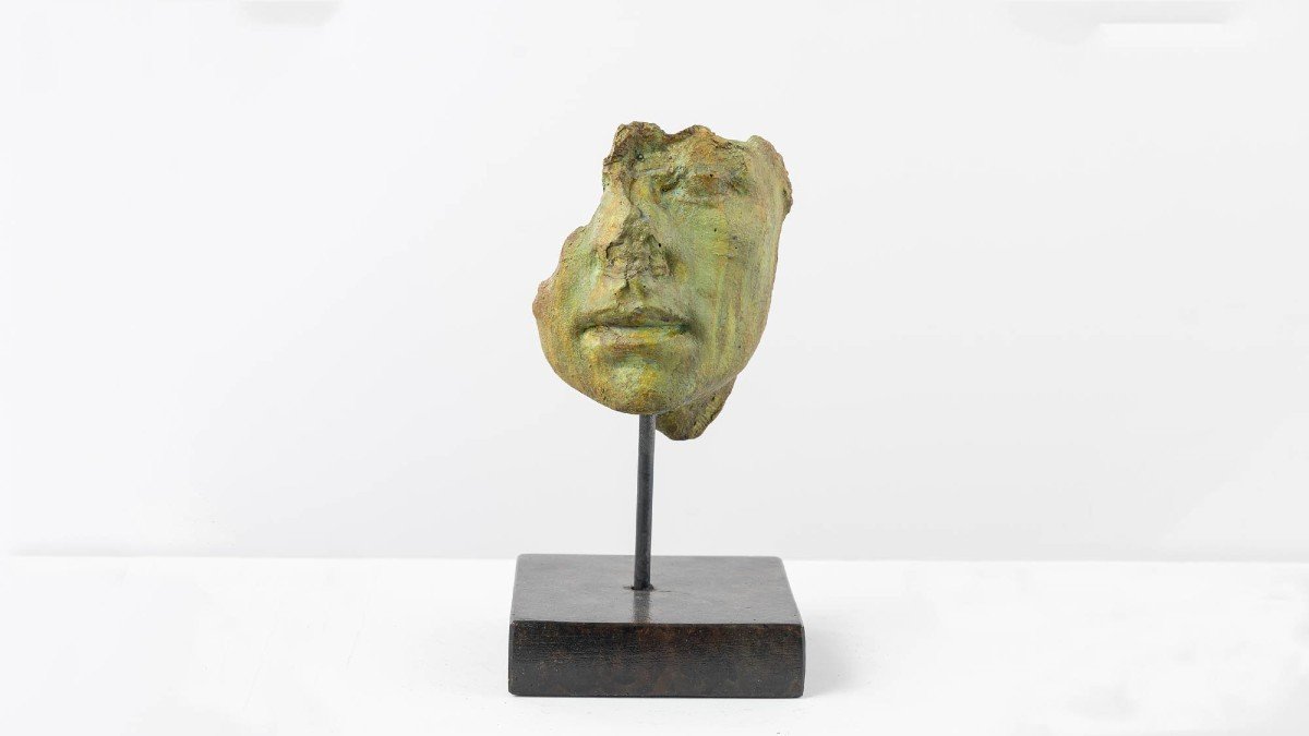 Bronze Sculpture, Face Female – “antique Mask” -photo-1