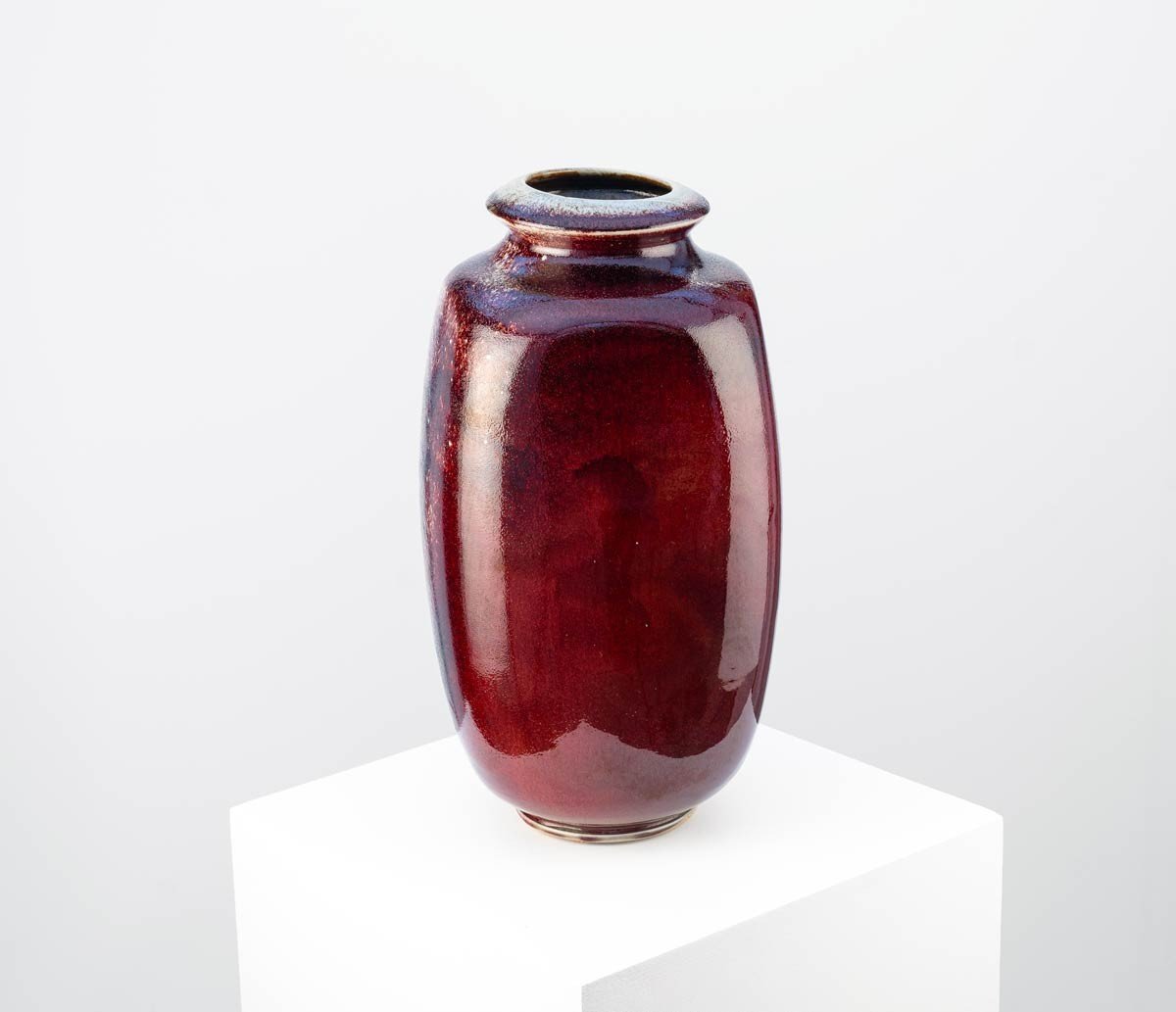 Four-sided Stoneware Vase With Oxblood And Grey-beige Covering – Michel Lanos (1926 – 2005)-photo-4