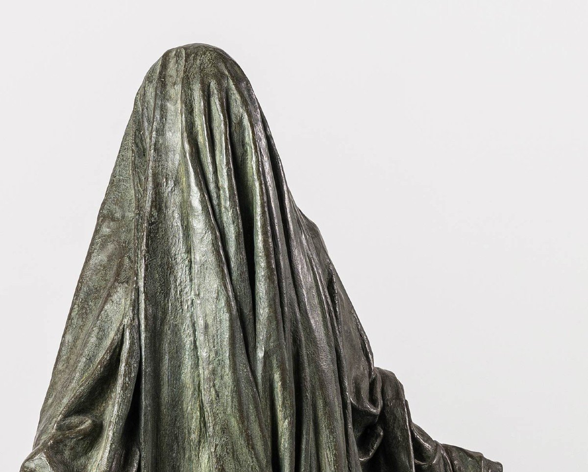 Bronze Sculpture Inspired By Dante's Divine Comedy – “veiled Shadow Ii” -photo-3