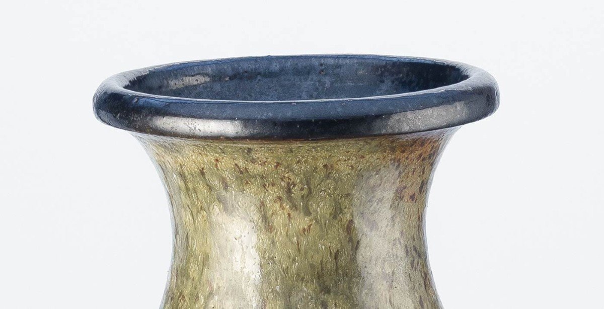 Vase Art Deco Ocre Vert - Roger Guerin-photo-3
