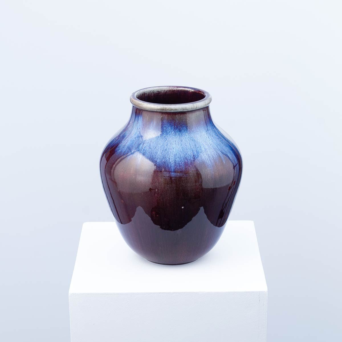 Vase à Couverte sang-de-bœuf et flammé - Frédéric Kiefer-photo-5