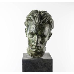 Buste D’homme, Sculpture En Bronze – « Ecce Homo » 