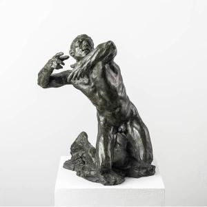 Nu Masculin, Sculpture En Bronze – « Orphee » 