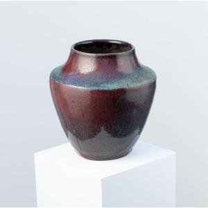 Japanese Stoneware Vase With Red Cover - Eugène Lion (1867-1945)