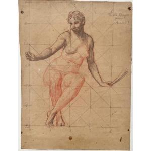 Alexis-joseph Mazerolle - Allegory Of Comedy - Drawing With Three Pencils