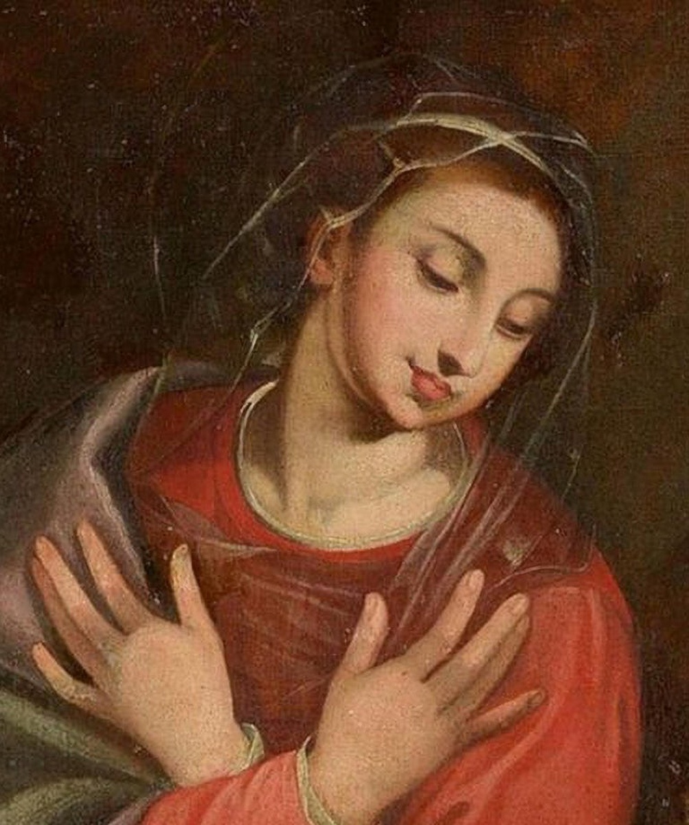 Scipione Pulzone (1554 - 1598), School Of The "virgin Of Sorrows", 17th Century-photo-2