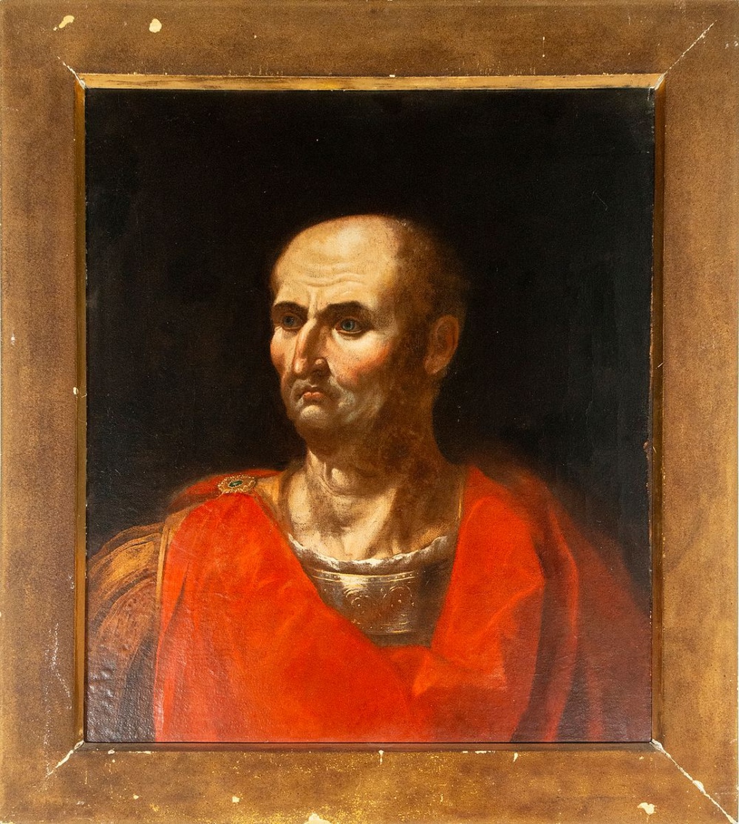 17th Century Italian School. Portrait/bust Of Emperor Vespasian