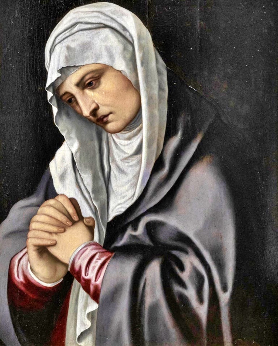 « Mater Dolorosa » Suivant De Titien Vecellio XVIIe Siècle  -photo-2