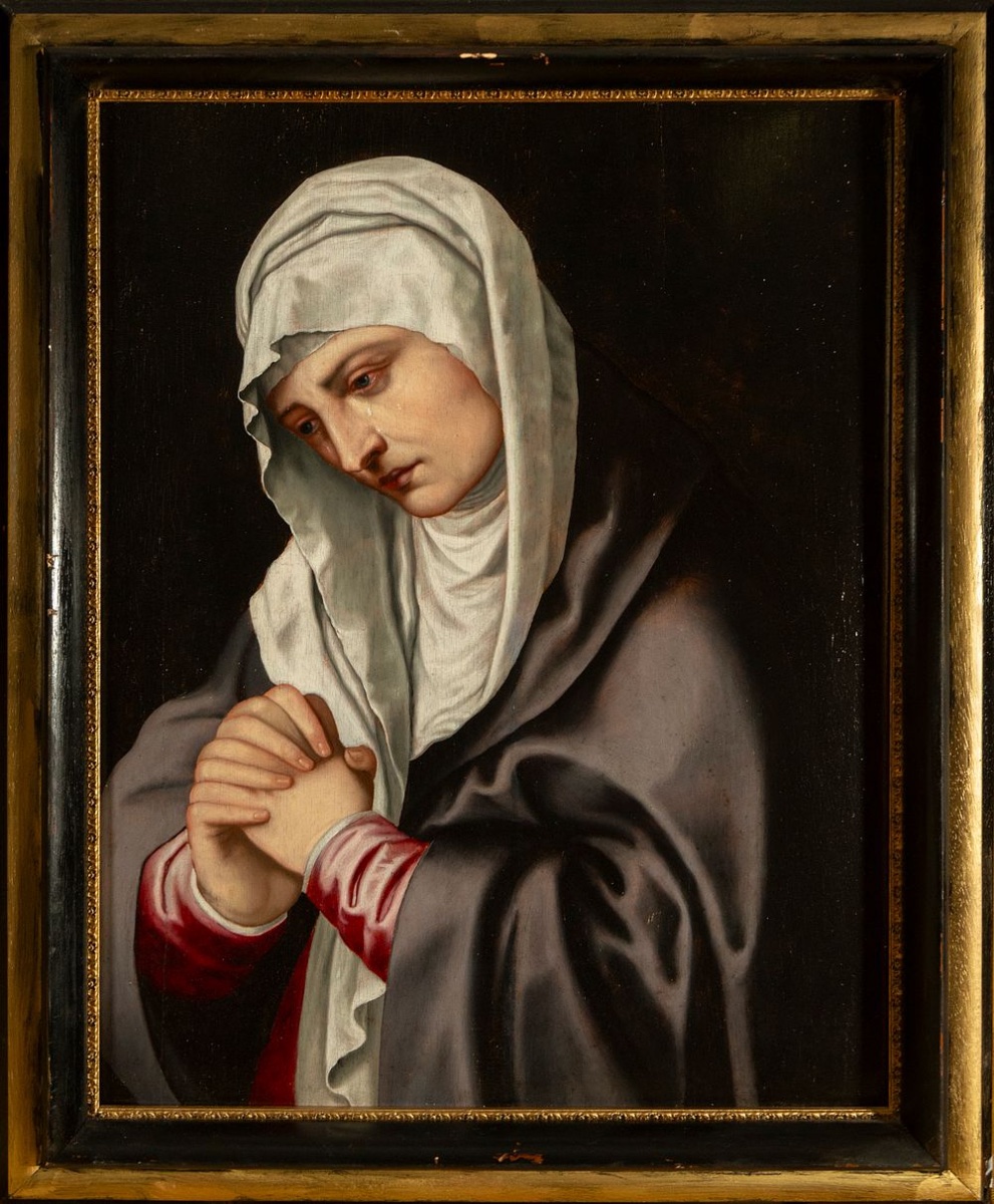 « Mater Dolorosa » Suivant De Titien Vecellio XVIIe Siècle  -photo-2