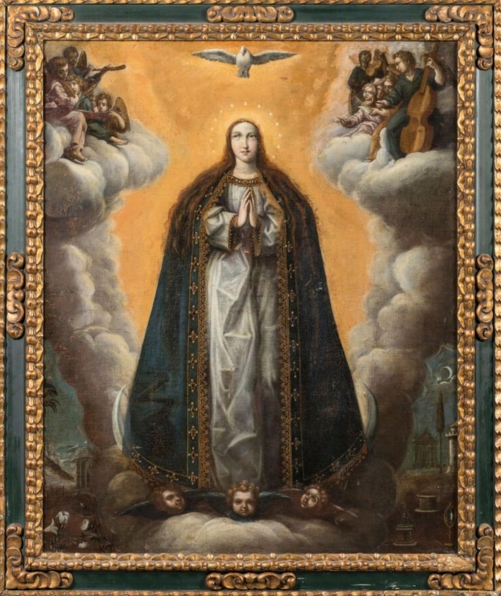 école Mexicaine Du XVIIe Siècle - « annonciation ».