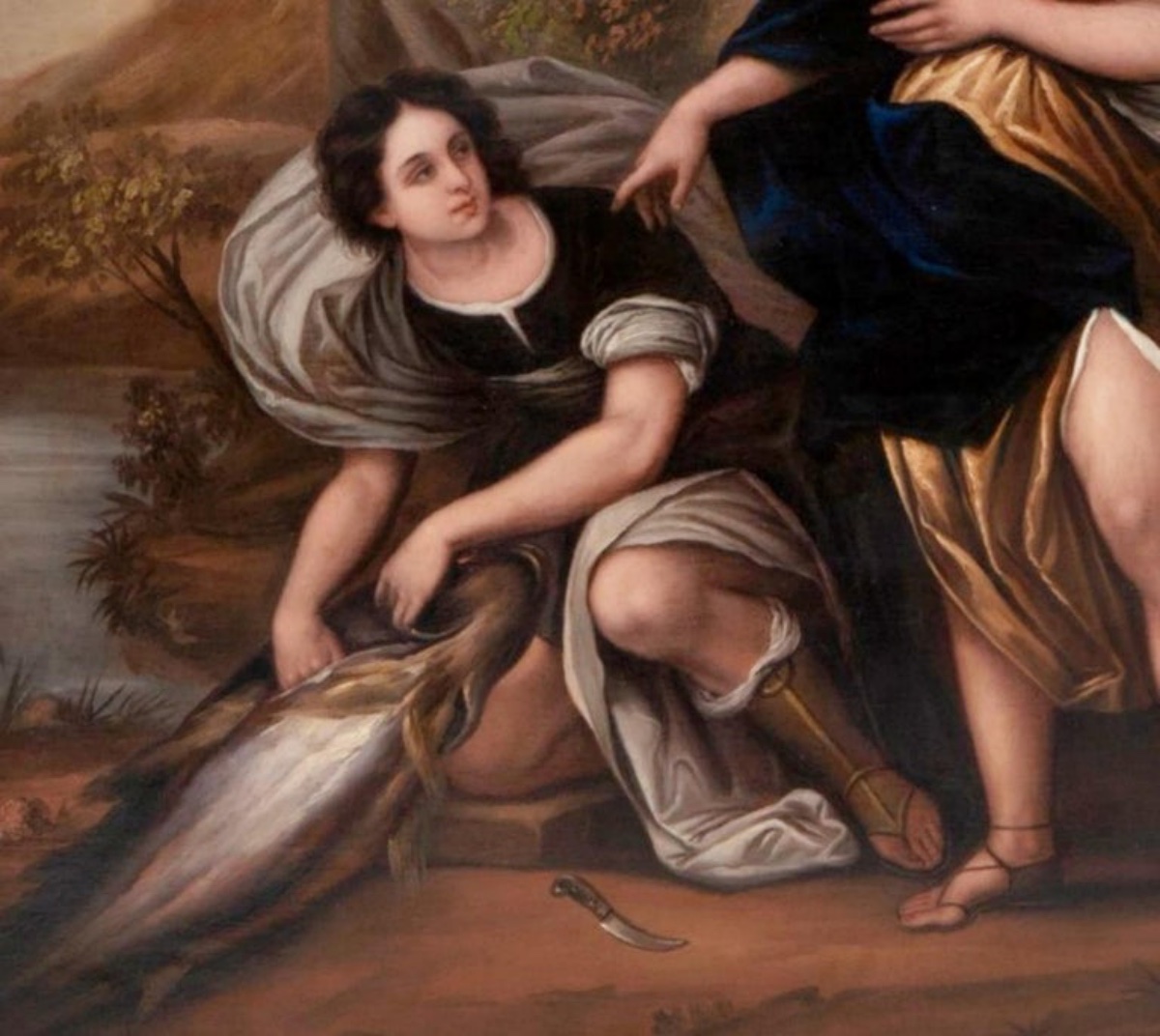 école Italienne « tobias Et l'Archange Rafäl » XVIIIe siècle-photo-2