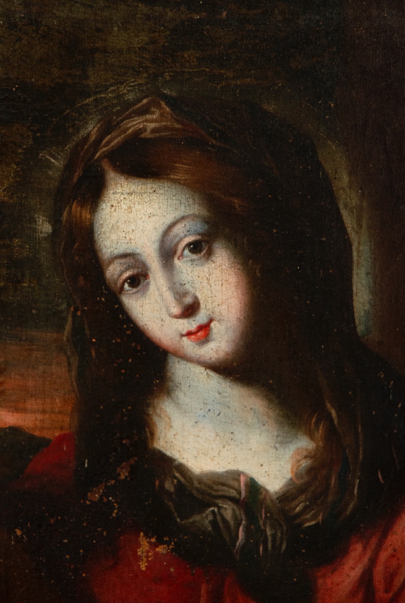French School, Early 17th Century, "virgin And Child" Provenance: Duke Of Lesdiguières-photo-2