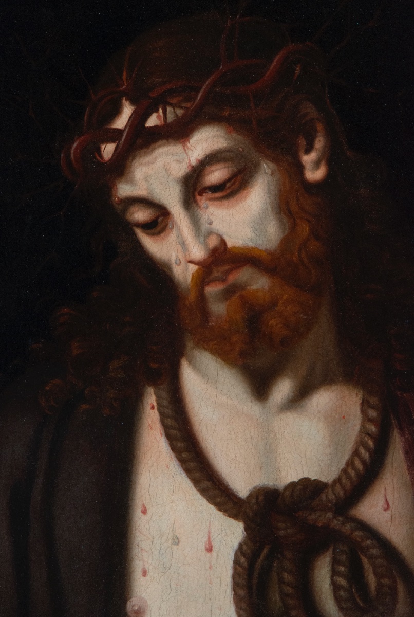 Italian School Andrea Solario, 18th Century, “christ With The Reed”-photo-3