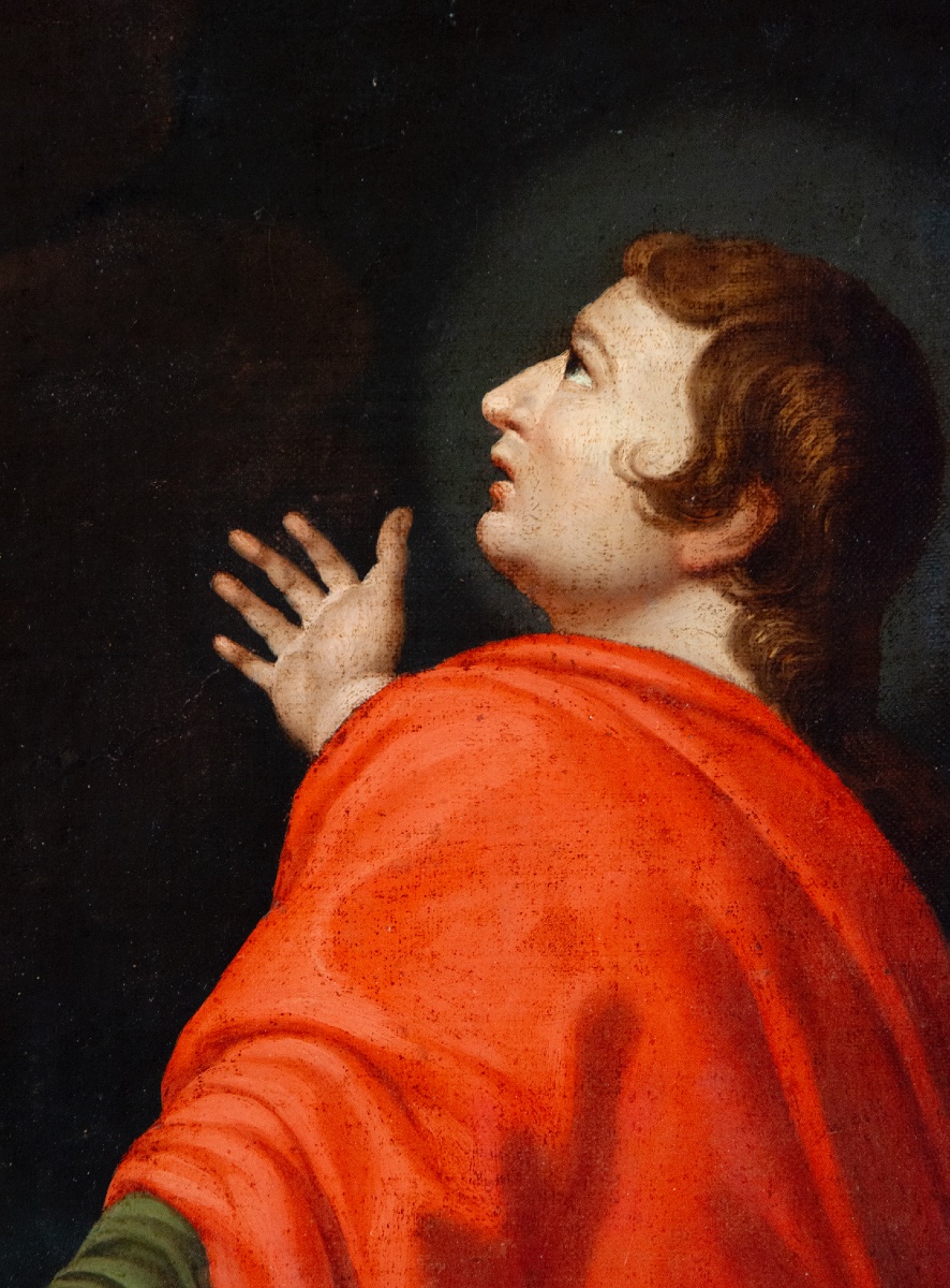 17th Century Italian School. "san Juan Evangelista"-photo-3