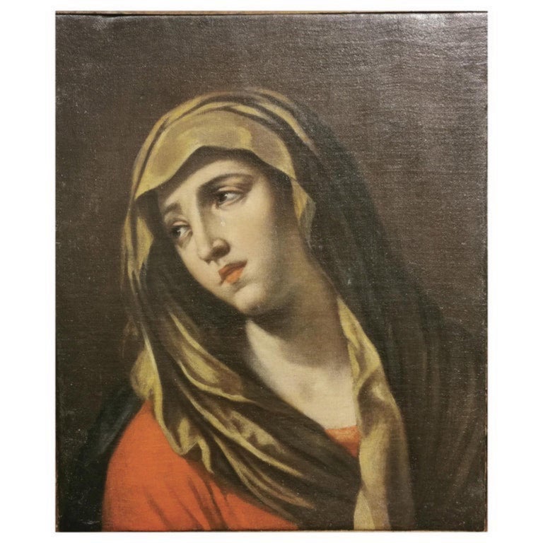 17th Century Italian School "the Virgin Of Sorrows"-photo-4