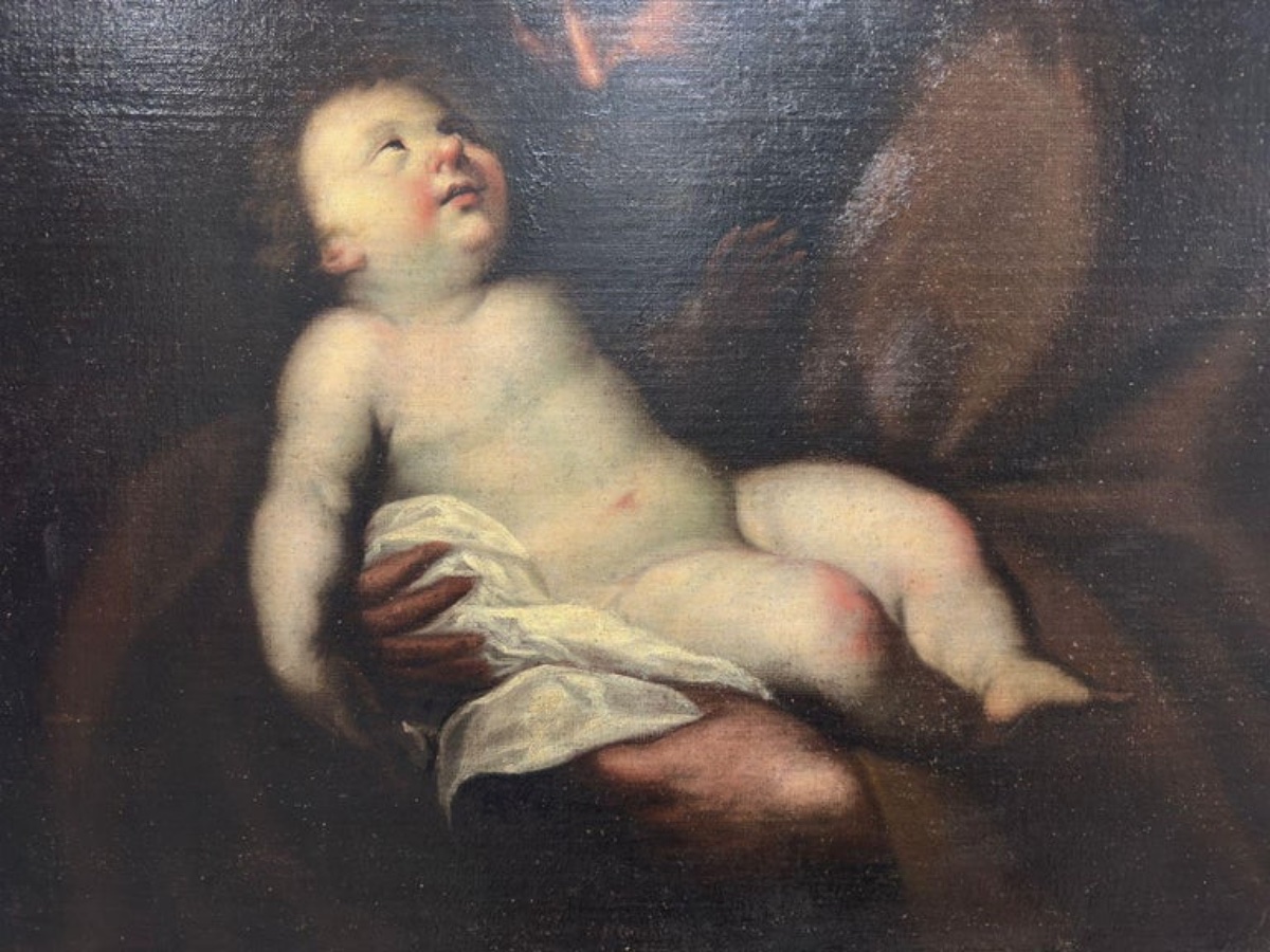 17th Century Italian School "saint Joseph And The Child"-photo-3
