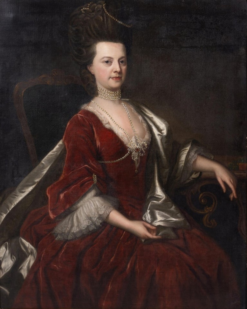 Importante Peinture Anglaise « Lady Hamilton », XVIIIe Siècle Signée-photo-4