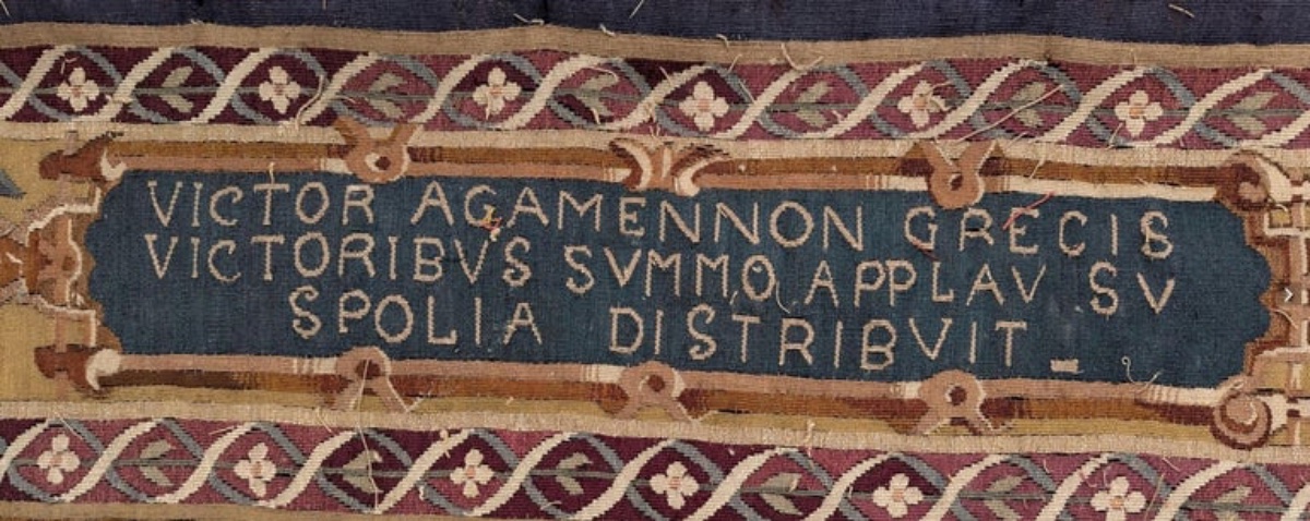 Tapisserie d'Aubusson « Agamemnon Victorieux Distribuant Le Butin Aux Grecs », début du XXe-photo-2
